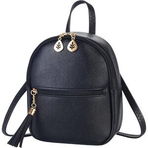 New Women Small Backpack Purse, Lightweight Crossbody Wallet Bag - Black 5